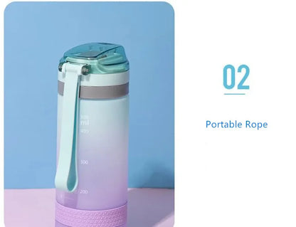 600ml Water Bottles Fashion Water Bottle with Straw BPA Free Portable Outdoor Sport Cute Drinking Plastic Bottles Eco-Friendly