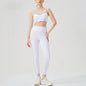 Yoga wear, a high-end sports solid-color high-elastic tight high-intensity sports set, women's fitness clothes suitable for gym