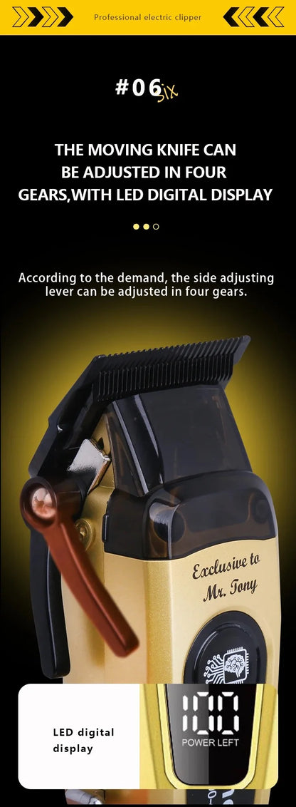 Kemei Professional Brushless Motor Hair Clippers 11500RPM Cordless Barber Electric Hair Trimmer DLC-Blade Hair Cutting Machine