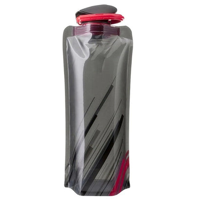Foldable Water Bottles Flexible Reusable Travel Water Bottle Plastic Water Pouch Soft Flask Water Bag With Carabiner Clip
