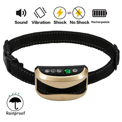 Dog Collar Anti Bark Control proof Rechargeable Anti Barking For Dogs Training Collars