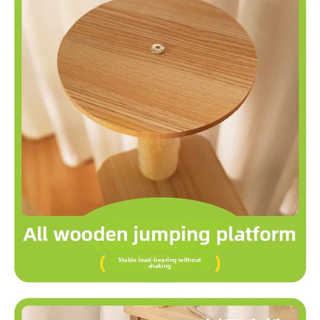 Cat climbing frame  nest  tree integrated  box  scratching column multi- jumping platform large space capsule
