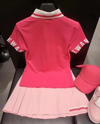 New summer golf wear for women  casual, breathable quick drying sporty short sleeve T-shirt