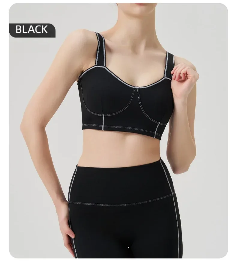 Yoga wear, a high-end sports solid-color high-elastic tight high-intensity sports set, women's fitness clothes suitable for gym