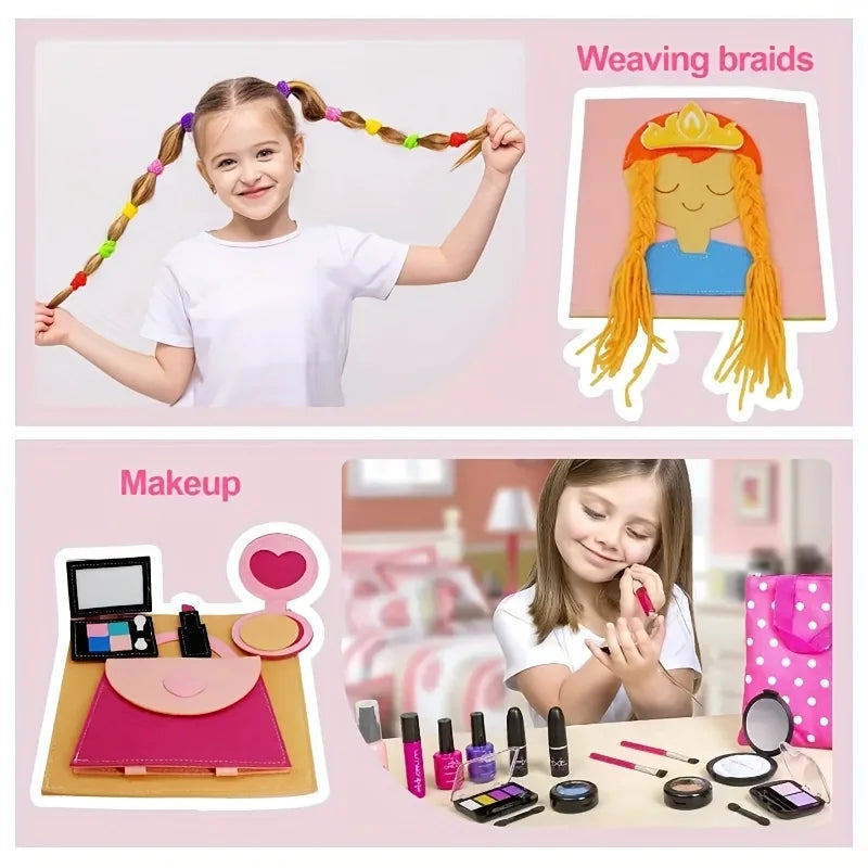 Children  Busy Board Intelligence Learning Toy Set Pink House Edition Preschool Learning Activities Including Life Skills