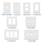 1pc Wall Panel Light Switch Cover, Various Styles, Pure White, Wall Panel Light Switch Socket Cover,Sturdy and Durable