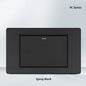 Melery 1/2/3gang 1way 2way Black PC Panel Brazil USA Italy Mexico 250V 16A Standard 118mm light Wall Switch On Off Push Button