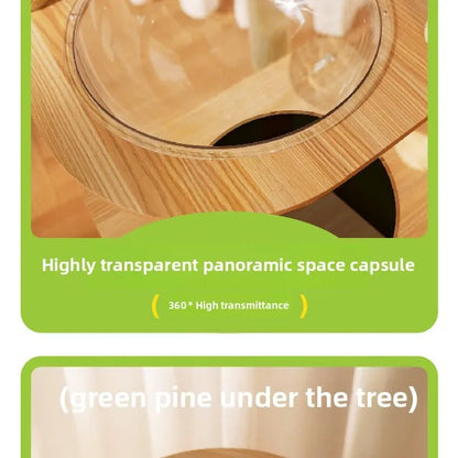 Cat climbing frame  nest  tree integrated  box  scratching column multi- jumping platform large space capsule