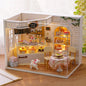 Kitten Mini Wooden Doll House Model Building Kits Toy Home Kit Creative Room Bedroom Decoration with Furniture For Birthday Gift