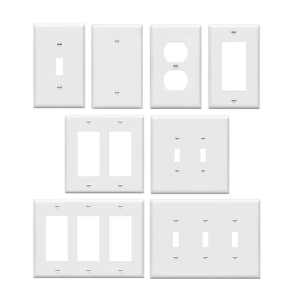 1pc Wall Panel Light Switch Cover, Various Styles, Pure White, Wall Panel Light Switch Socket Cover,Sturdy and Durable