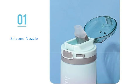 600ml Water Bottles Fashion Water Bottle with Straw BPA Free Portable Outdoor Sport Cute Drinking Plastic Bottles Eco-Friendly