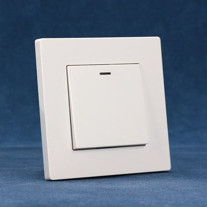 European standard 86*86mm rocker switch PC panel LED light switch One switch single control double control wall switch CE Rohs