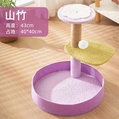 Cat climbing frame  nest  tree integrated  box  scratching column multi- jumping platform large space capsule