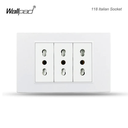 118 PC 1 2 3 4 Gang Push On Off 2 3 Way Wall Switch Wallpad White Fireproof Plastic Panel US Brazil IT IL EU Light Interruptor