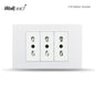 118 PC 1 2 3 4 Gang Push On Off 2 3 Way Wall Switch Wallpad White Fireproof Plastic Panel US Brazil IT IL EU Light Interruptor