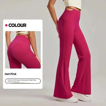 Yoga Pants for Women High Waisted Trousers Butt Lifting Flared Leggings Stretchy Gym Workout Pants  Pilates Woman clothing