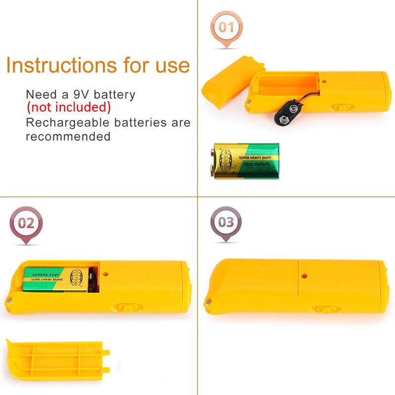 Pet Dog Repeller Anti Barking Stop Bark Training Device Trainer LED Ultrasonic Anti Barking Ultrasonic Without Battery dog