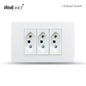 118 PC 1 2 3 4 Gang Push On Off 2 3 Way Wall Switch Wallpad White Fireproof Plastic Panel US Brazil IT IL EU Light Interruptor