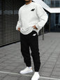 Sports Mens Tracksuit Print Long Sleeves Sweatshirt Sweatpants Casual Gym Jogging Tops Pants Man Clothing Fall Winter Sportwear