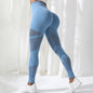 Yoga Pants High Waist Yoga Pants Sports Female Clothing Sexy Hollow Stripe Seamless Leggings Women Fitness Leggings Gym