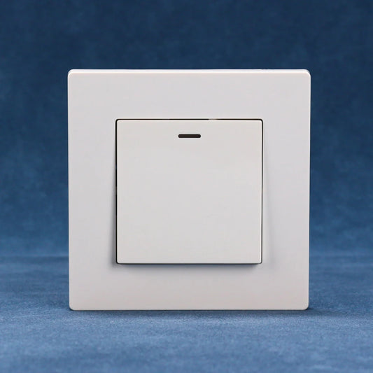 European standard 86*86mm rocker switch PC panel LED light switch One switch single control double control wall switch CE Rohs