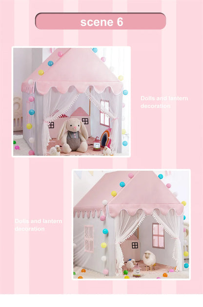 Kids Tent Pink Kid Play House Children Indoor Outdoor Toy House Portable Princess House Children Tent Christmas Girl Gifts
