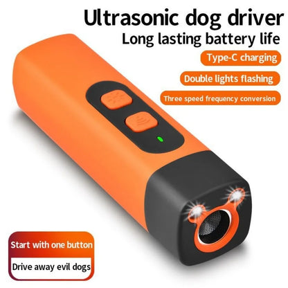 Portable Anti-Barking Dog Bark Deterrent Device 40KHz Professional Bark Control Rechargeable Compact Bark Shield Indoor Outdoor