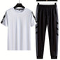 Classic Men's 2 Pieces Outfits, Short Sleeve T-Shirt And Drawstring Trousers Set