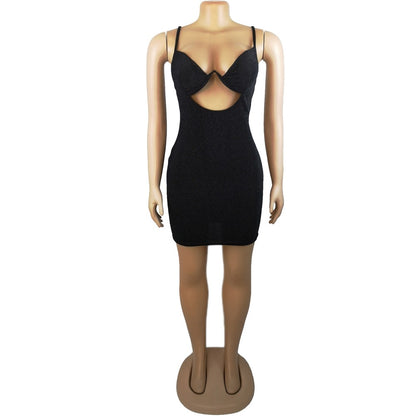 Sexy halter cutout body-hugging dress