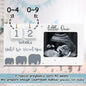 Wooden Photo Frame Baby Countdown Week Ultrasonic Photo Frame Ornament Pregnancy Gift Congratulations Pregnant Baby Photo Memorial