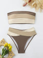 Sexy Plain Fabric Split Swimwear Bikini