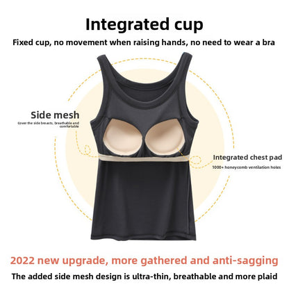 Wear a small strapless top over a chest pad