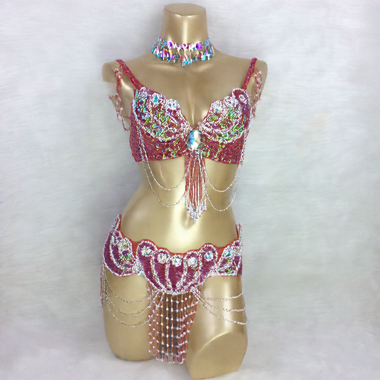 Pleated bra waistband belt set