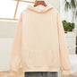 Fleece-Lined Solid Color Pullover Hoodie