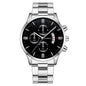 Men's Steel Band Watch Luminous Pointer Calendar Stone Hand English Watch Men's Advanced Sense Business Watch