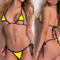 See-through one-piece bikini swimsuit set