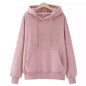 Fleece-Lined Solid Color Pullover Hoodie