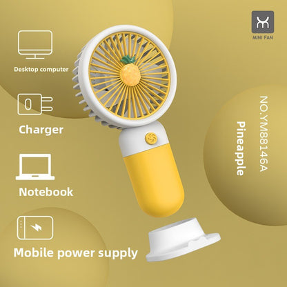 Portable USB rechargeable handheld desk fan
