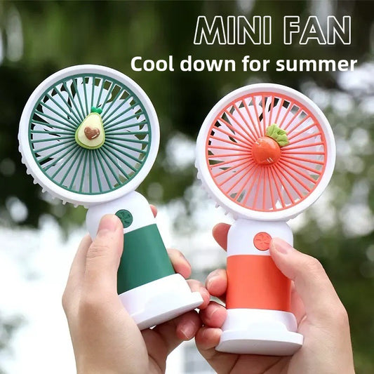 Portable USB rechargeable handheld desk fan