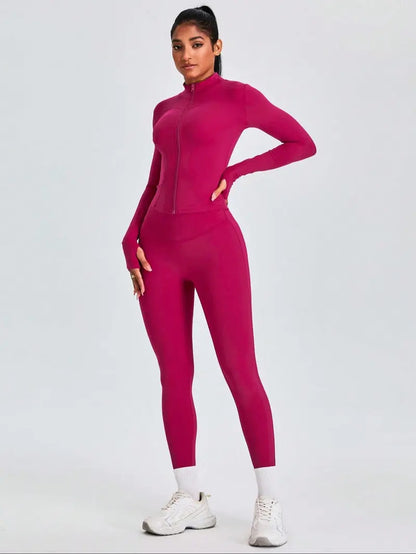 Solid-color yoga wear set