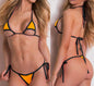 See-through one-piece bikini swimsuit set
