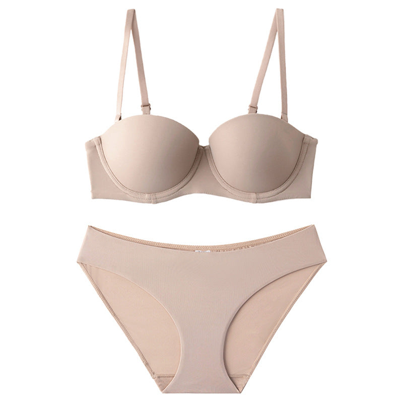 Women's Strapless Push-Up Bra Set