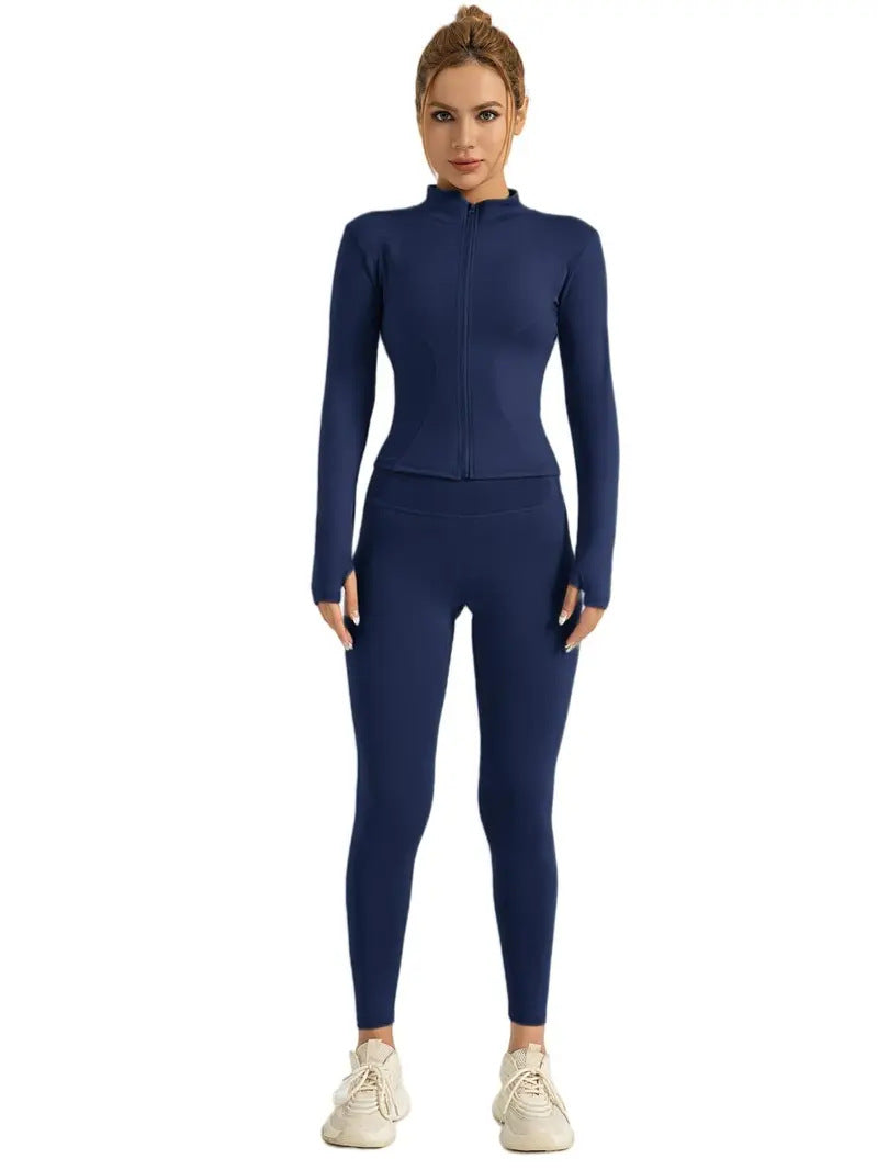 Solid-color yoga wear set
