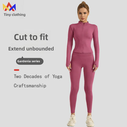 Solid-color yoga wear set
